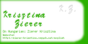 krisztina zierer business card